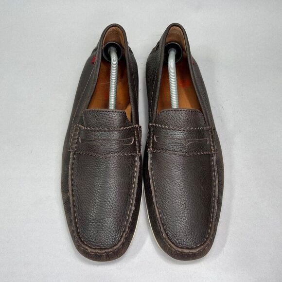 Marc Joseph New York Men\'s Size 11 Union Street 2.0 Brown Leather Driving Loafer